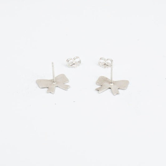 Bow Stud Earrings | Cute Dainty Gift Bow Outline Jewelry | Sterling Silver Stud Earrings | Minimalist Studs | gift for her 0368