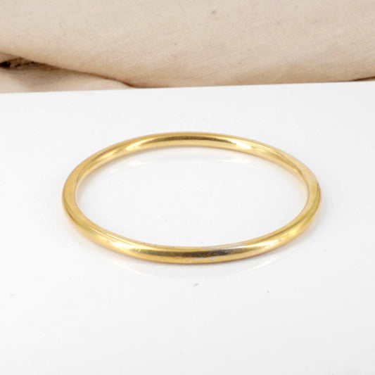 4mm Round Bangle Bracelet - Copper, Bronze, Brass, Sterling Silver - Matte or Polished 0372