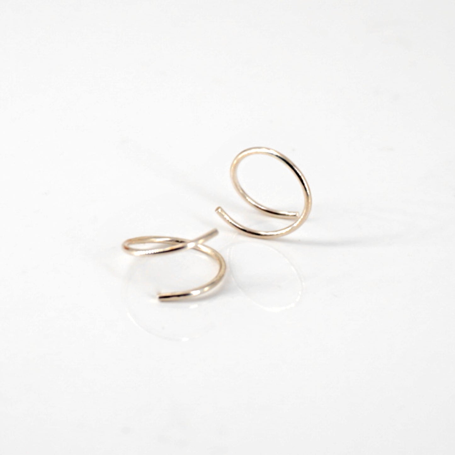 Mini 11mm Hoop Earrings | Minimalist Design | Stainless Steel | Gold | Platinum | Matte & Polished 0373