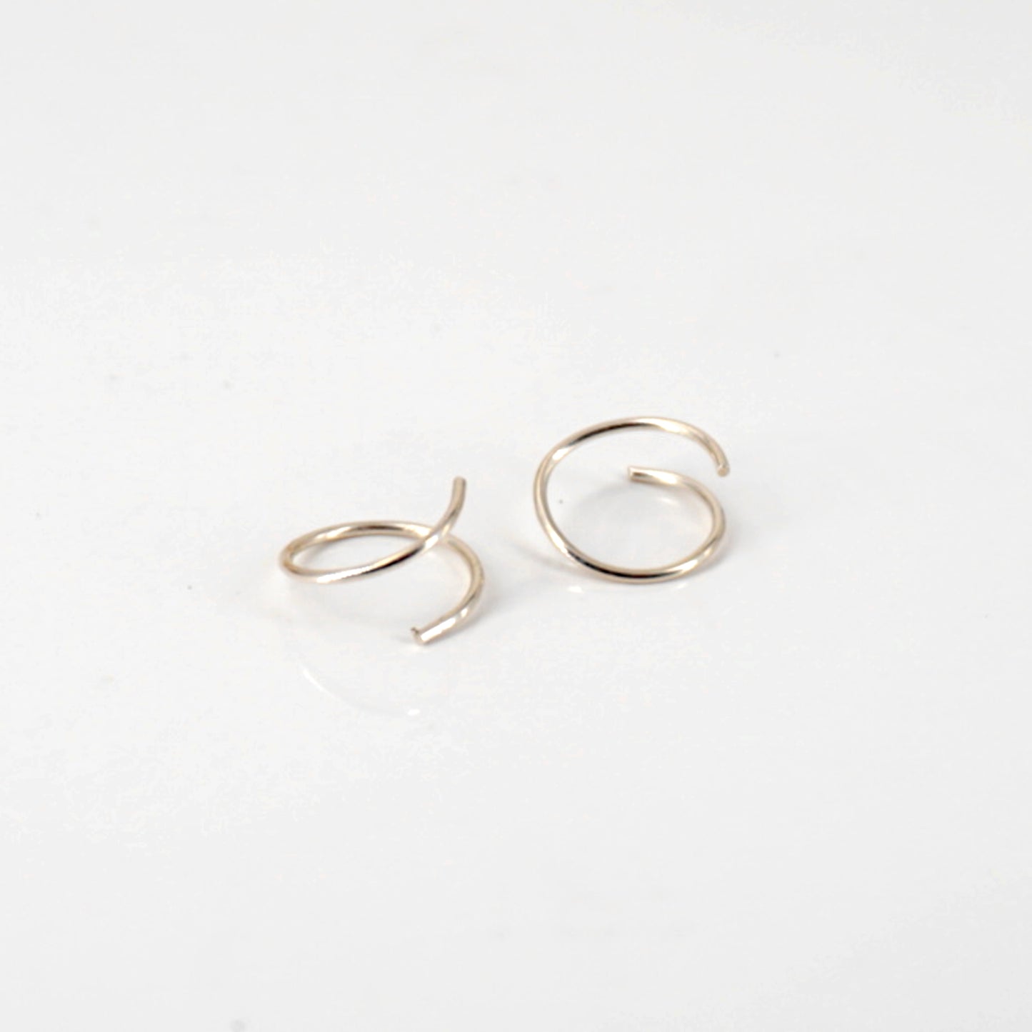 Mini 11mm Hoop Earrings | Minimalist Design | Stainless Steel | Gold | Platinum | Matte & Polished 0373