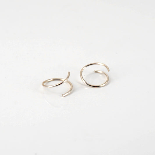 Mini 11mm Hoop Earrings | Minimalist Design | Stainless Steel | Gold | Platinum | Matte & Polished 0373