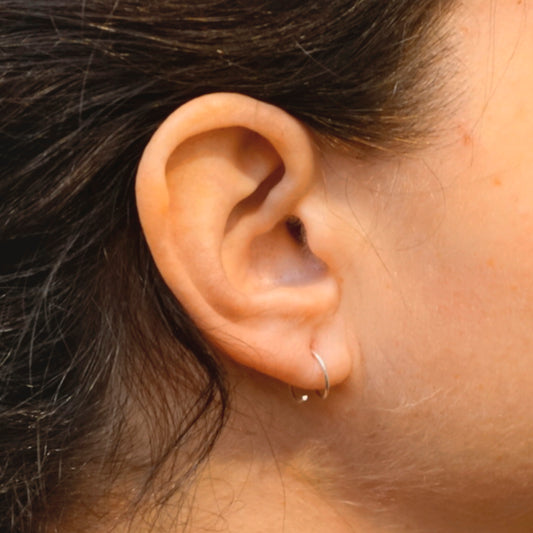 Mini 11mm Hoop Earrings | Minimalist Design | Stainless Steel | Gold | Platinum | Matte & Polished 0373