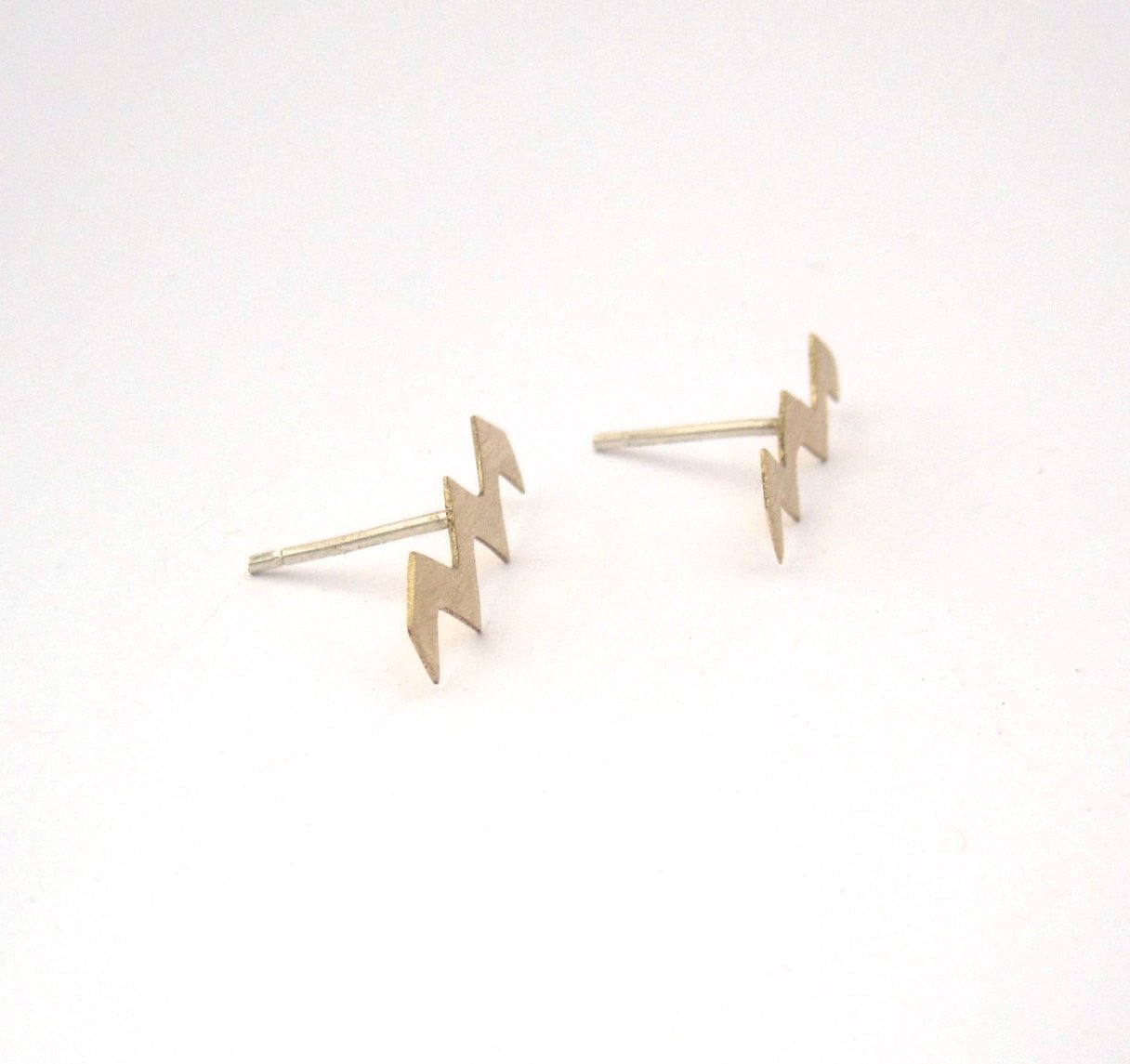 Distinctive and Stylish, Hand-Made, Zig Zag Chevron Ear Studs - 0143 - Virginia Wynne Designs