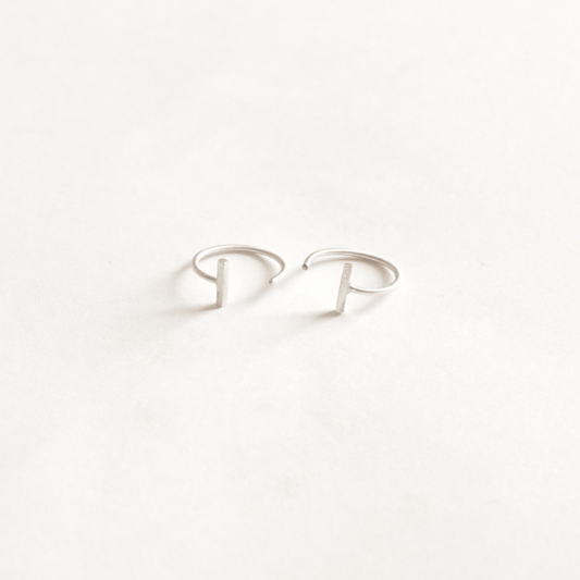 Staple Bar Hugging Hoops Sterling Silver Hug Earrings Ear Hugger Hoops Minimalist Fashion Jewelry Hand Made Gift Simple hoops 0238