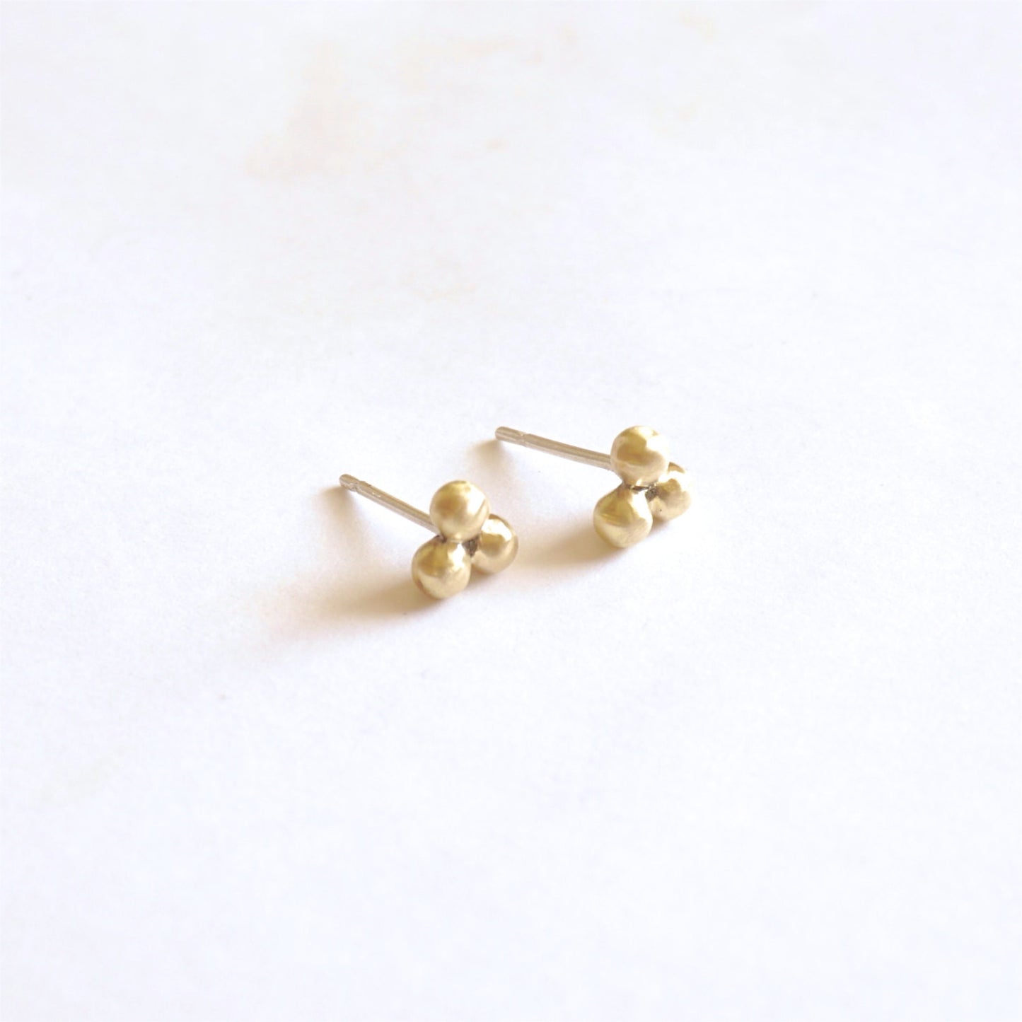 Understated and Stylish Hand-Made Three Ball Stud Earrings - 0243 - Virginia Wynne Designs