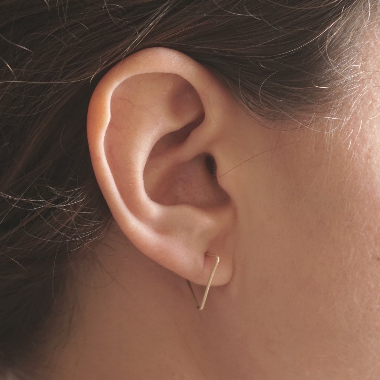 Unique Elegant Open Triangle Stud Earrings - 0218 - Virginia Wynne Designs