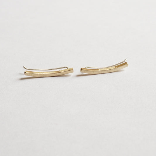 Minimalistic Distinctive Hand-Made Square Ear Climbers - 0245 - Virginia Wynne Designs