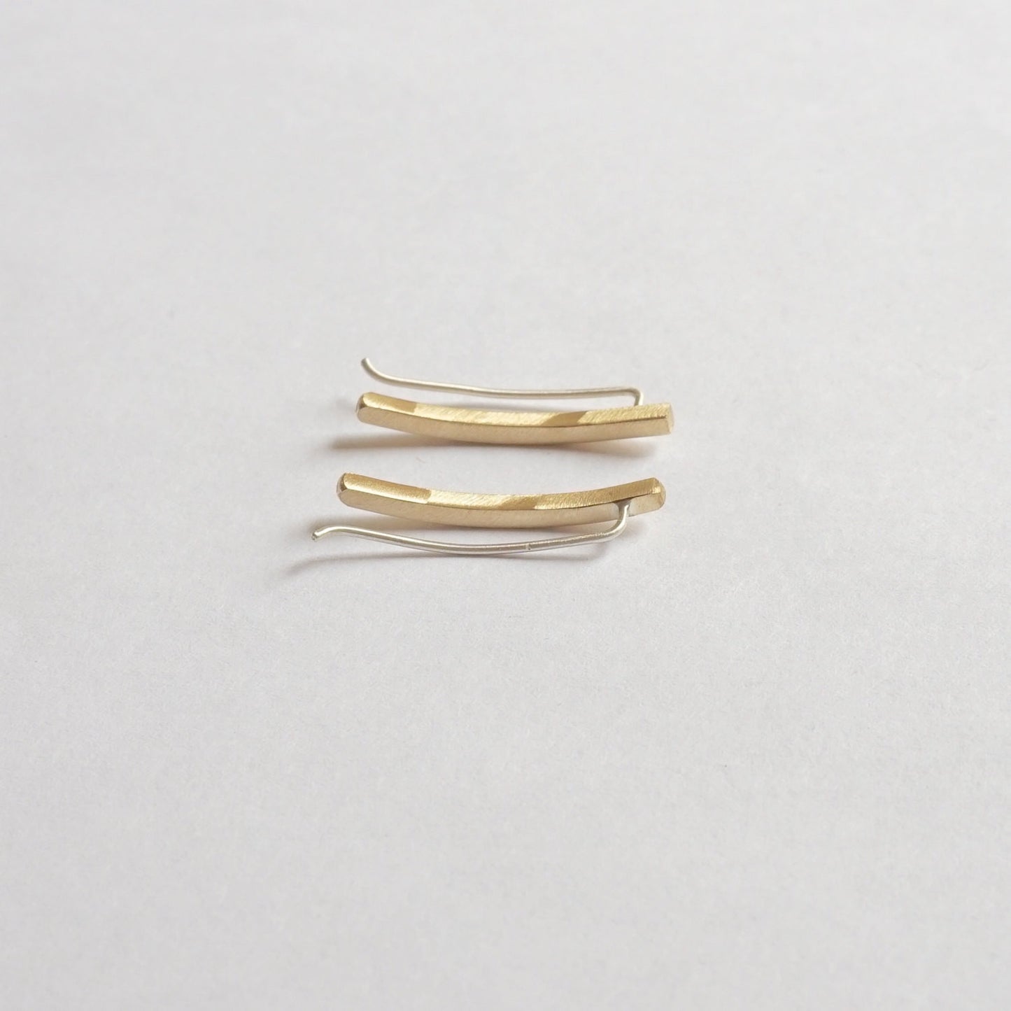 Minimalistic Distinctive Hand-Made Square Ear Climbers - 0245 - Virginia Wynne Designs