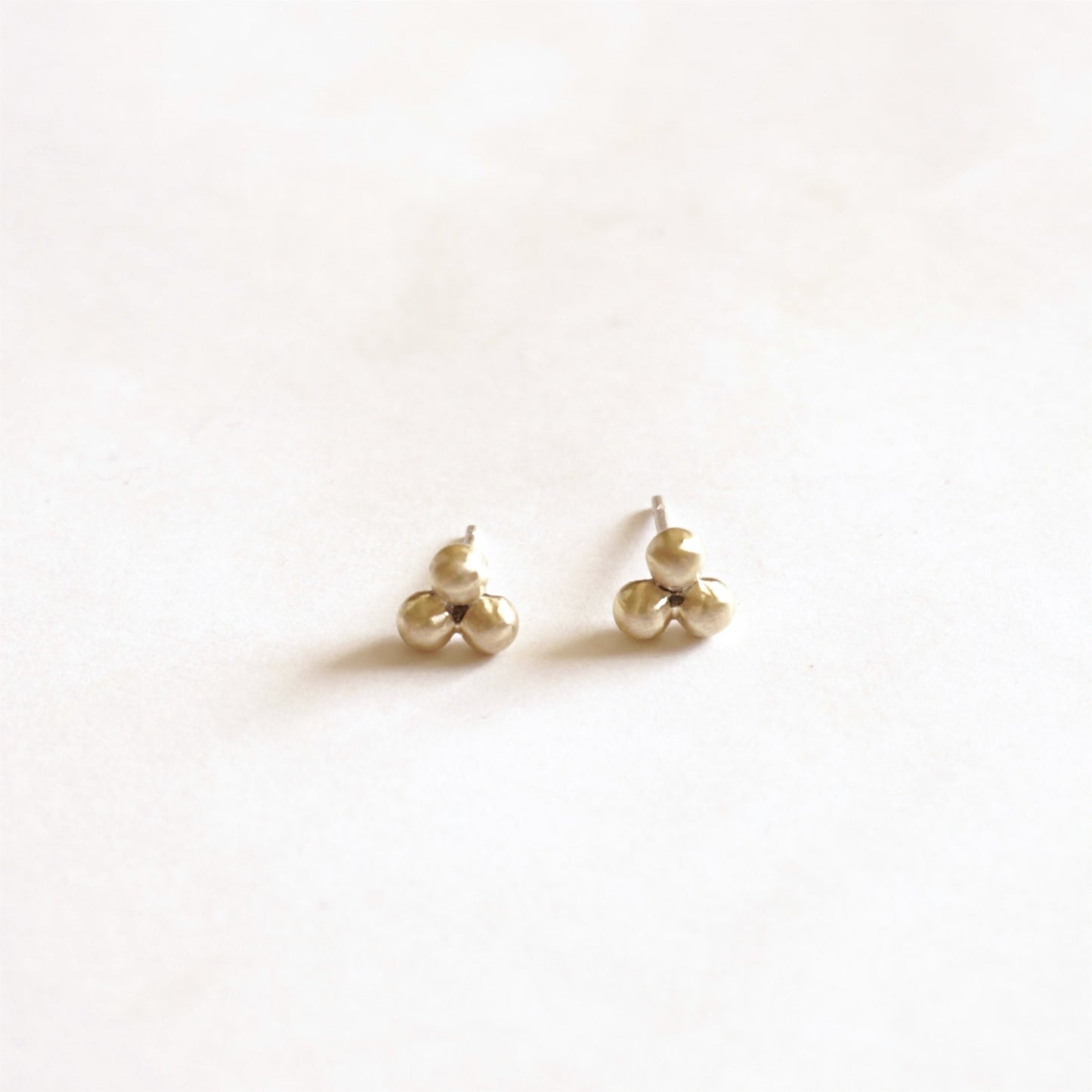Understated and Stylish Hand-Made Three Ball Stud Earrings - 0243 - Virginia Wynne Designs