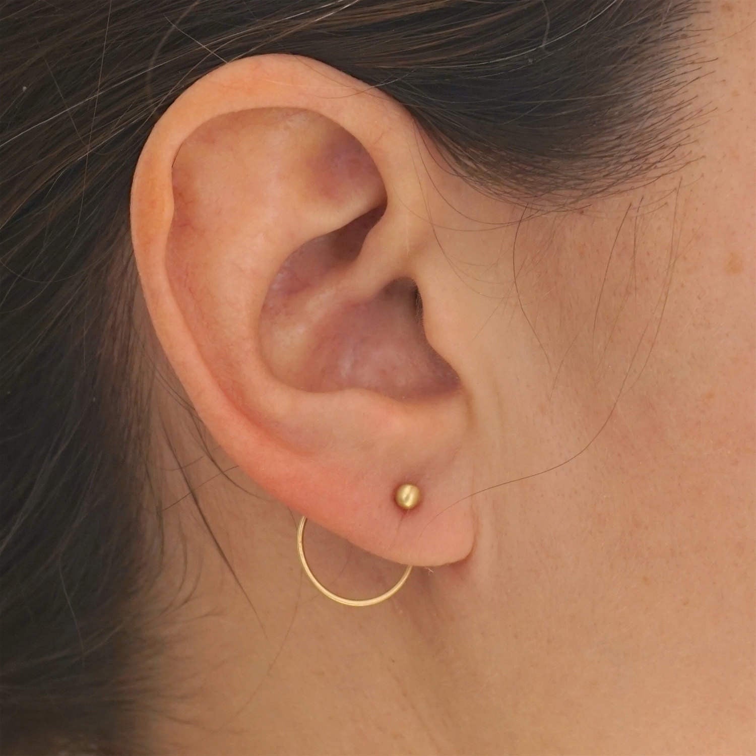 Make A Statement! Chic and Well-Designed Ball Jacket Threader Earrings - 0225 - Virginia Wynne Designs