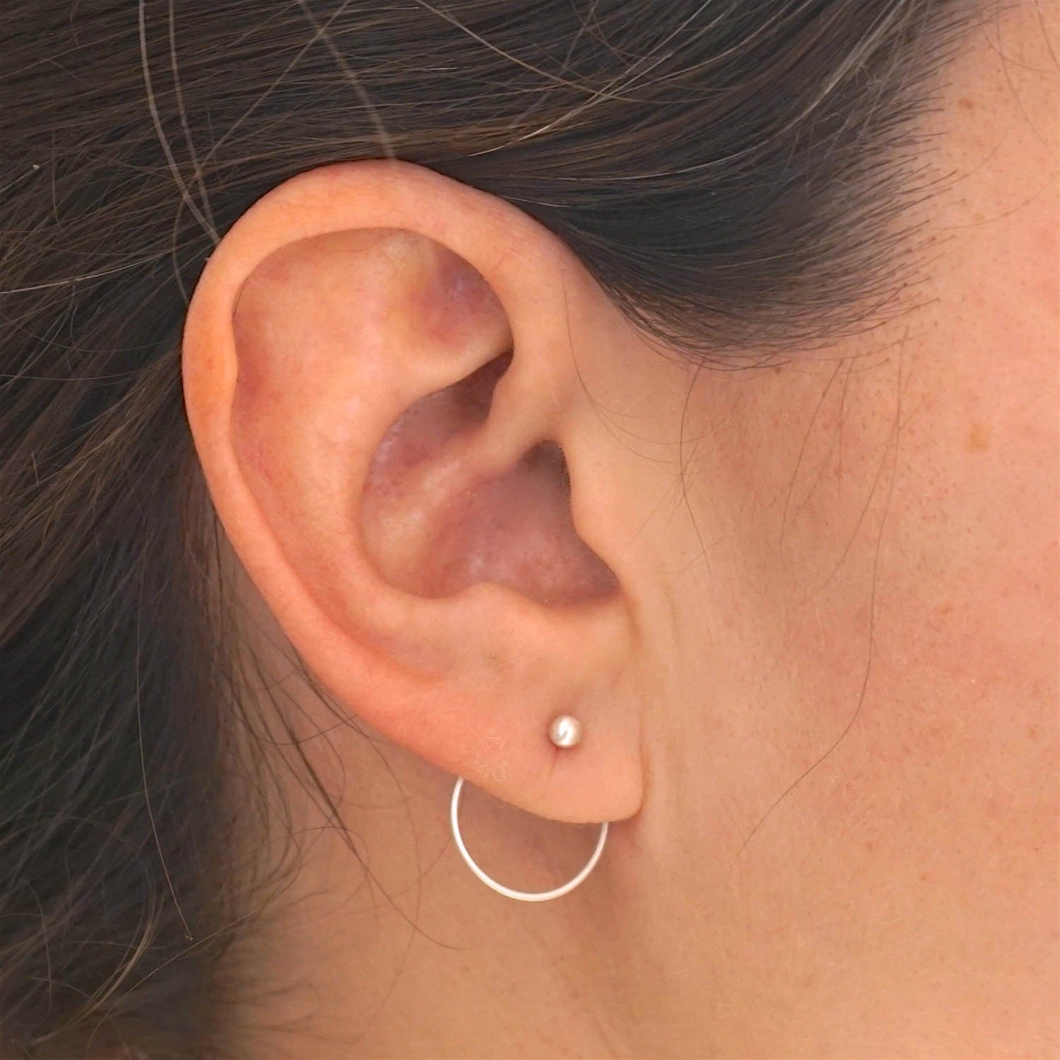 Make A Statement! Chic and Well-Designed Ball Jacket Threader Earrings - 0225 - Virginia Wynne Designs