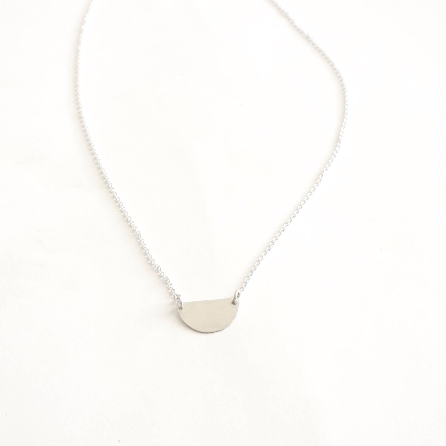 Timeless Simplicity In This Hand-Made, Half Circle Charm Necklace - 0282 - Virginia Wynne Designs