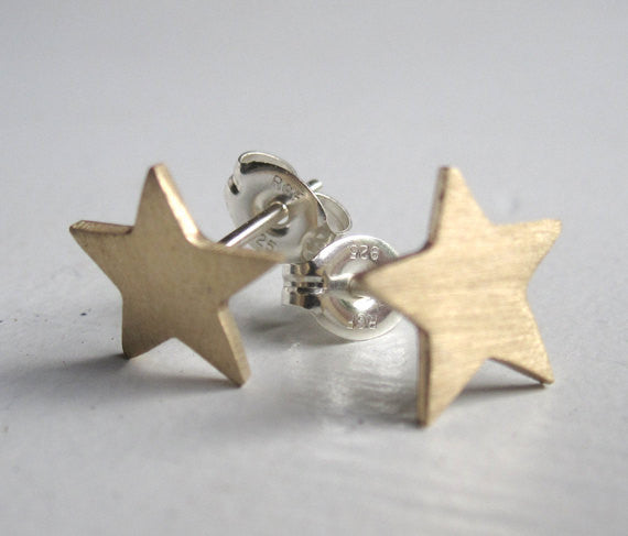 Chic, Simple Yet Fun Hand-Crafted Star Stud Earring - 0036 - Virginia Wynne Designs