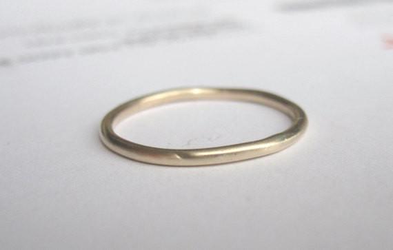 Classic Minimalist 14K Gold Stacking Ring - 0100 - Virginia Wynne Designs