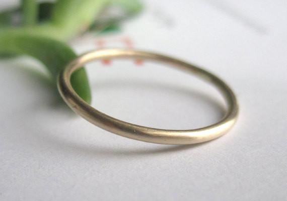 Classic Minimalist 14K Gold Stacking Ring - 0100 - Virginia Wynne Designs