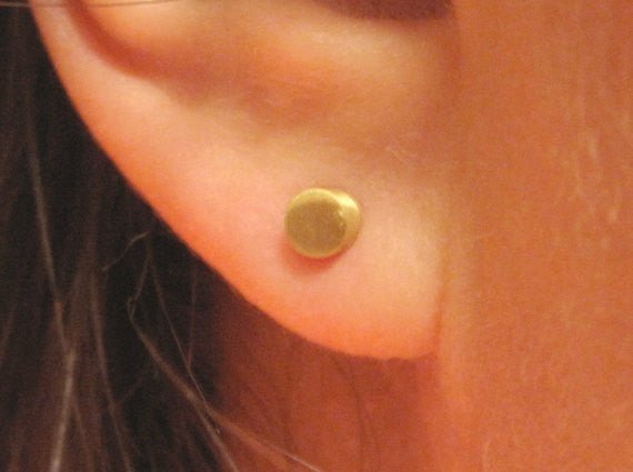 Well-Designed, Contemporary Hand-Made Geometric Circle Stud Earrings - 0023 - Virginia Wynne Designs