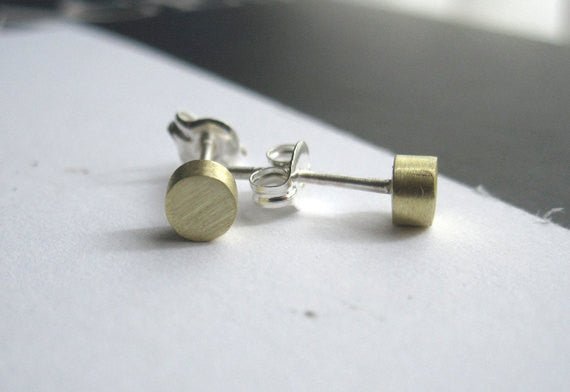 Well-Designed, Contemporary Hand-Made Geometric Circle Stud Earrings - 0023 - Virginia Wynne Designs