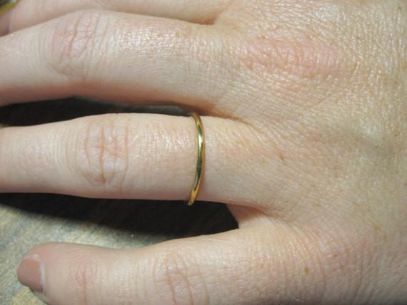 Classic Minimalist 14K Gold Stacking Ring - 0100 - Virginia Wynne Designs