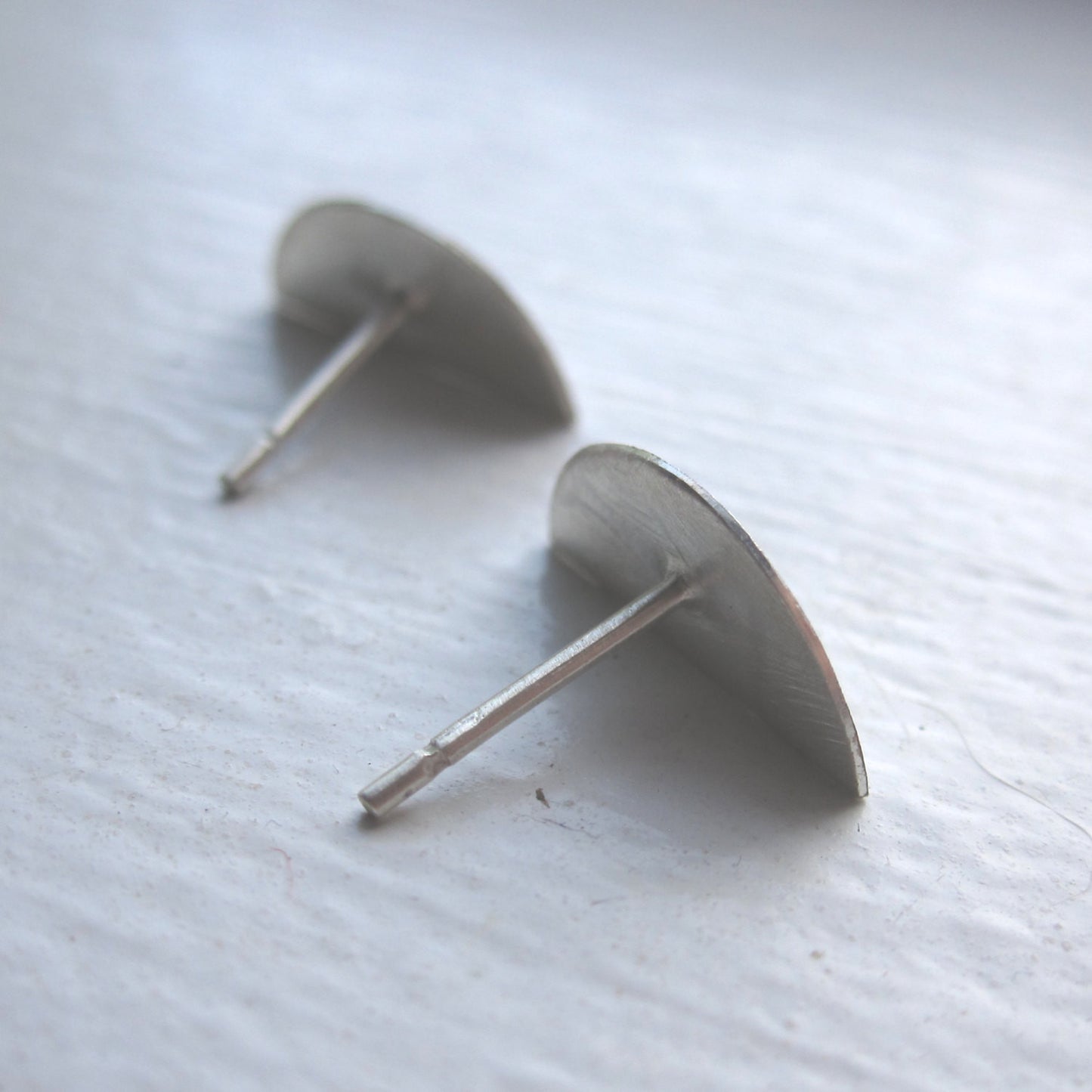 Classic, Hand-Made, Half Moon Stud Earrings - 0102 - Virginia Wynne Designs