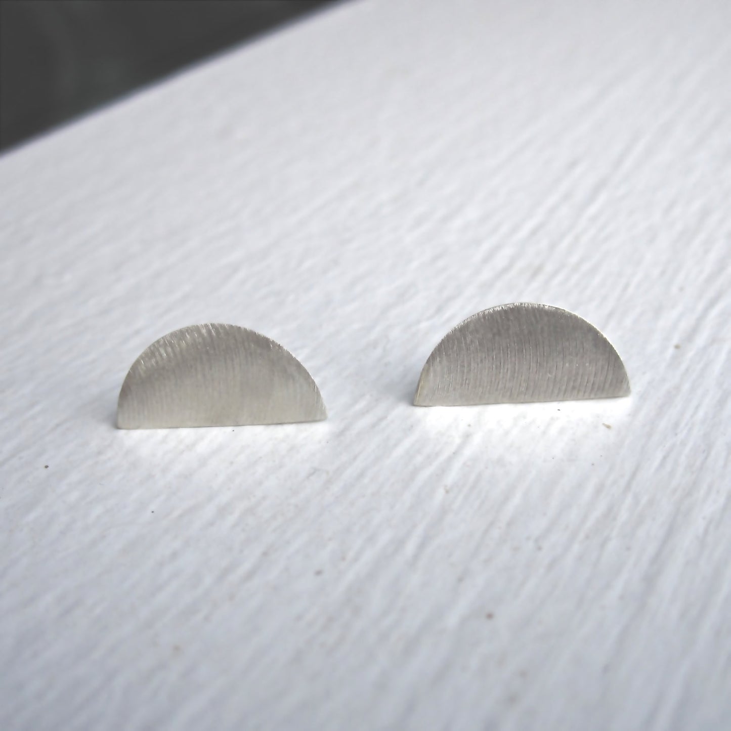 Classic, Hand-Made, Half Moon Stud Earrings - 0102 - Virginia Wynne Designs