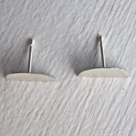 Classic, Hand-Made, Half Moon Stud Earrings - 0102 - Virginia Wynne Designs