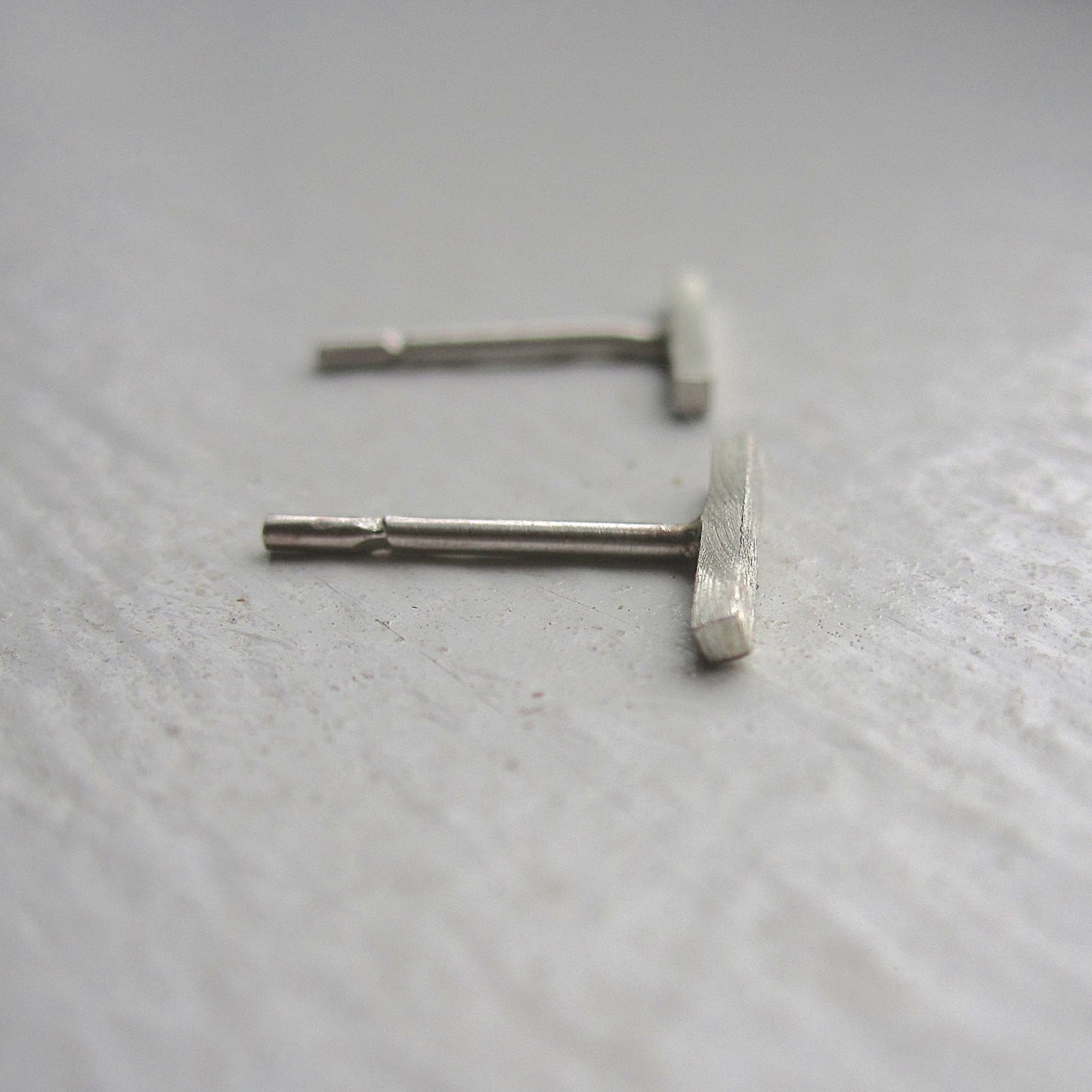Smart & Classy Hand-Made Staple Bar Stud Earrings - 0117 - Virginia Wynne Designs