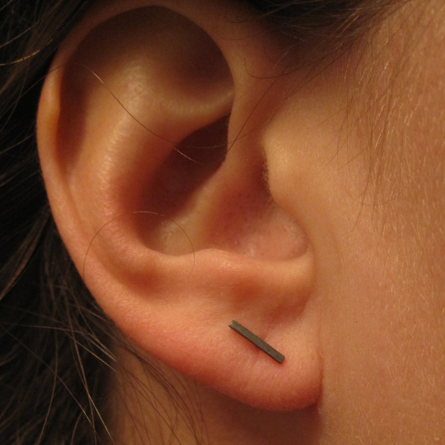 Smart & Classy Hand-Made Staple Bar Stud Earrings - 0117 - Virginia Wynne Designs