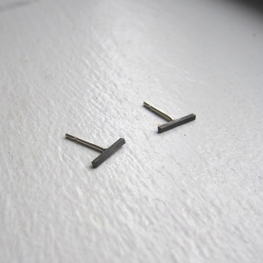 Smart & Classy Hand-Made Staple Bar Stud Earrings - 0117 - Virginia Wynne Designs