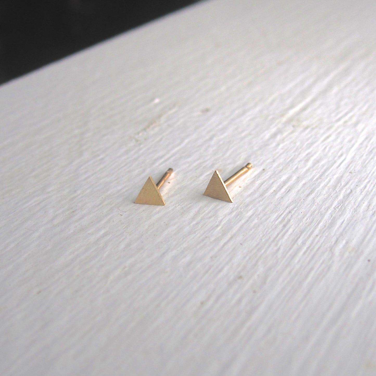 Modern Boho Classic Hand-Made Triangle Stud Earrings - 0125 - Virginia Wynne Designs