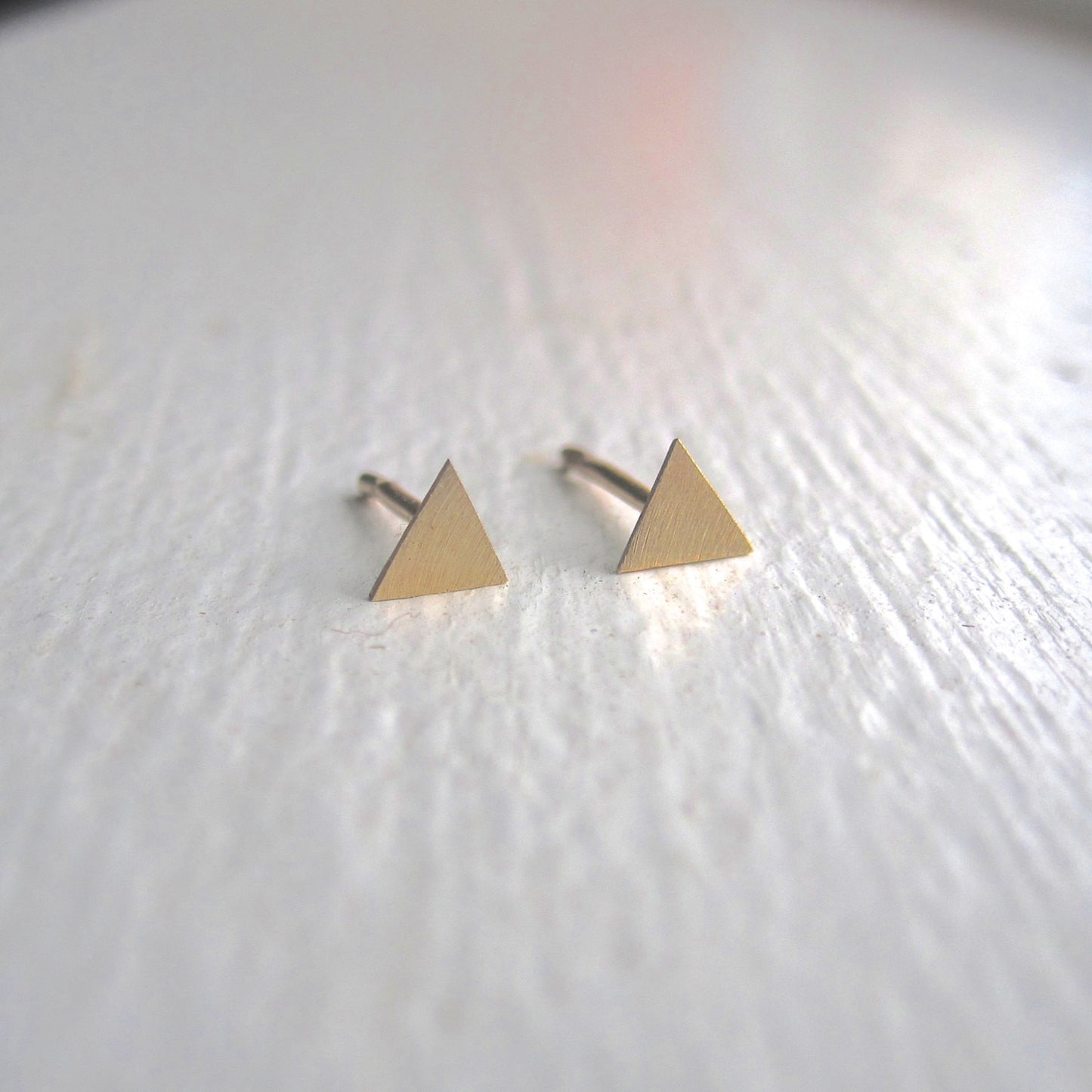 Modern Boho Classic Hand-Made Triangle Stud Earrings - 0125 - Virginia Wynne Designs