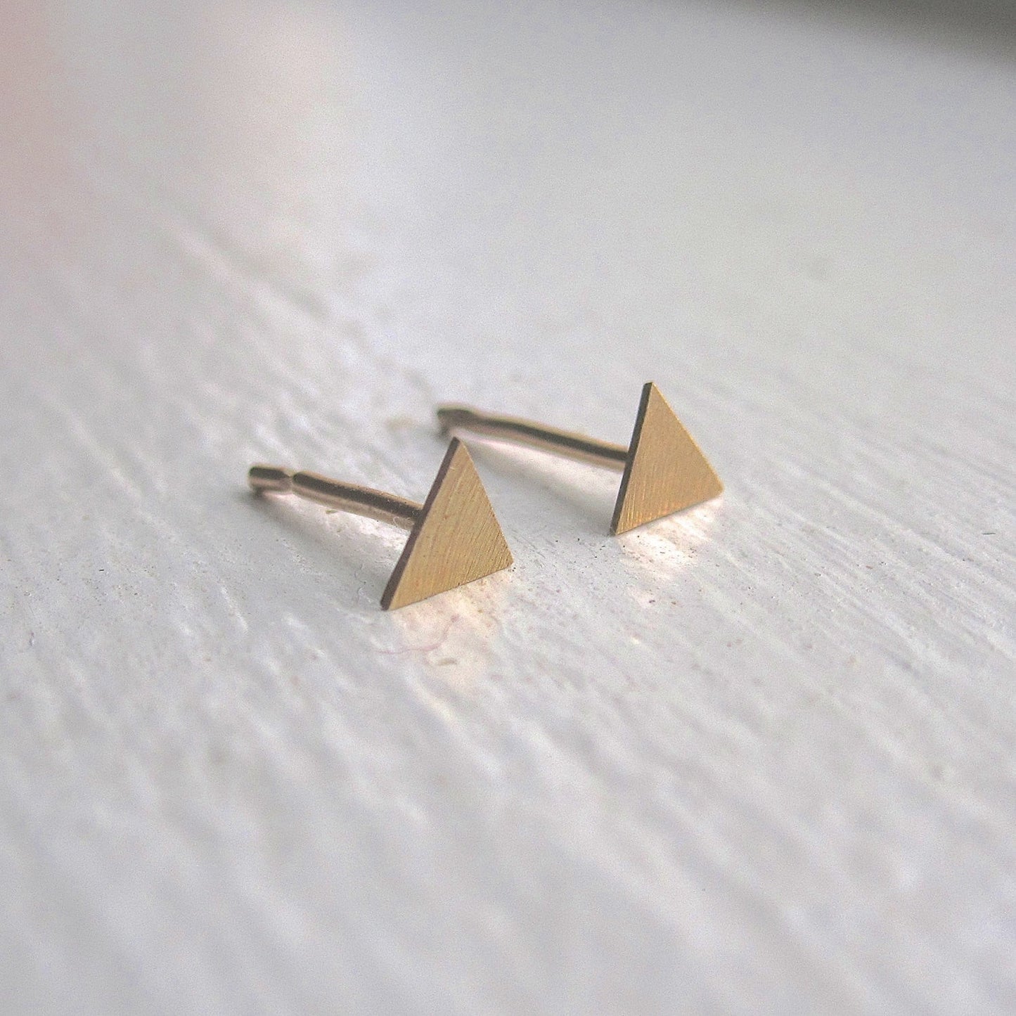 Modern Boho Classic Hand-Made Triangle Stud Earrings - 0125 - Virginia Wynne Designs