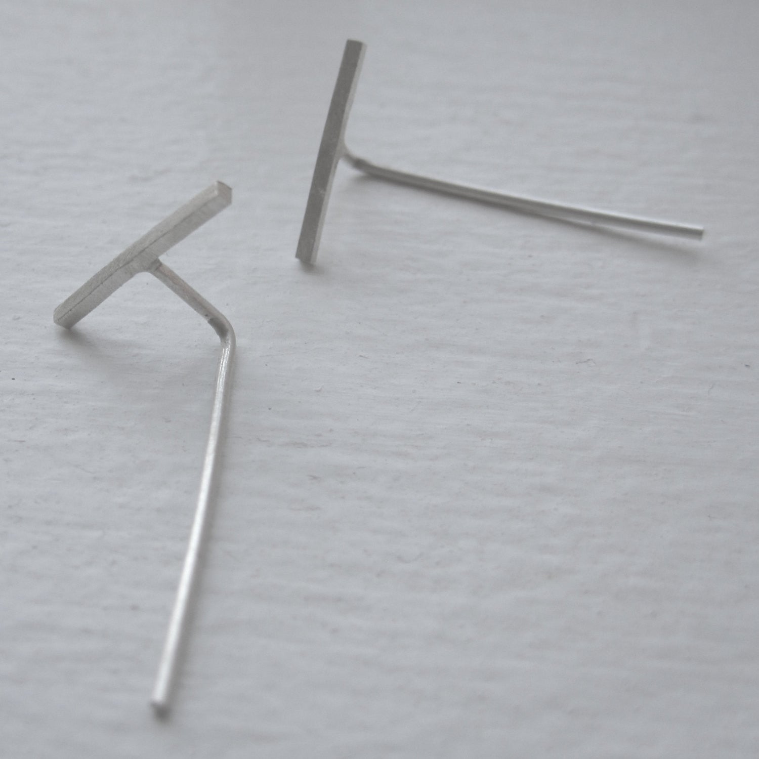 Classic Minimalist Hand-Made Skinny Bar Threaded Earring - 0122 - Virginia Wynne Designs
