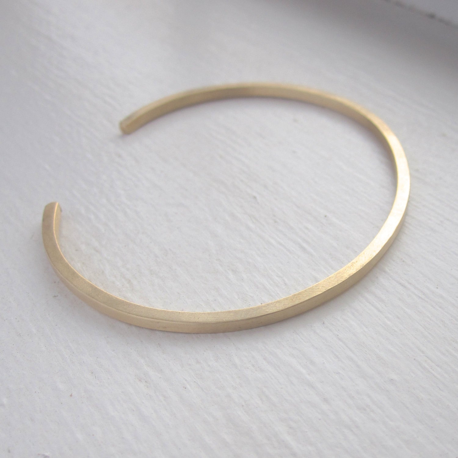 Sophisticated and Tasteful Hand-Made, Square With Rounded Edges, Open Thin Cuff Bracelet -  0129 - Virginia Wynne Designs