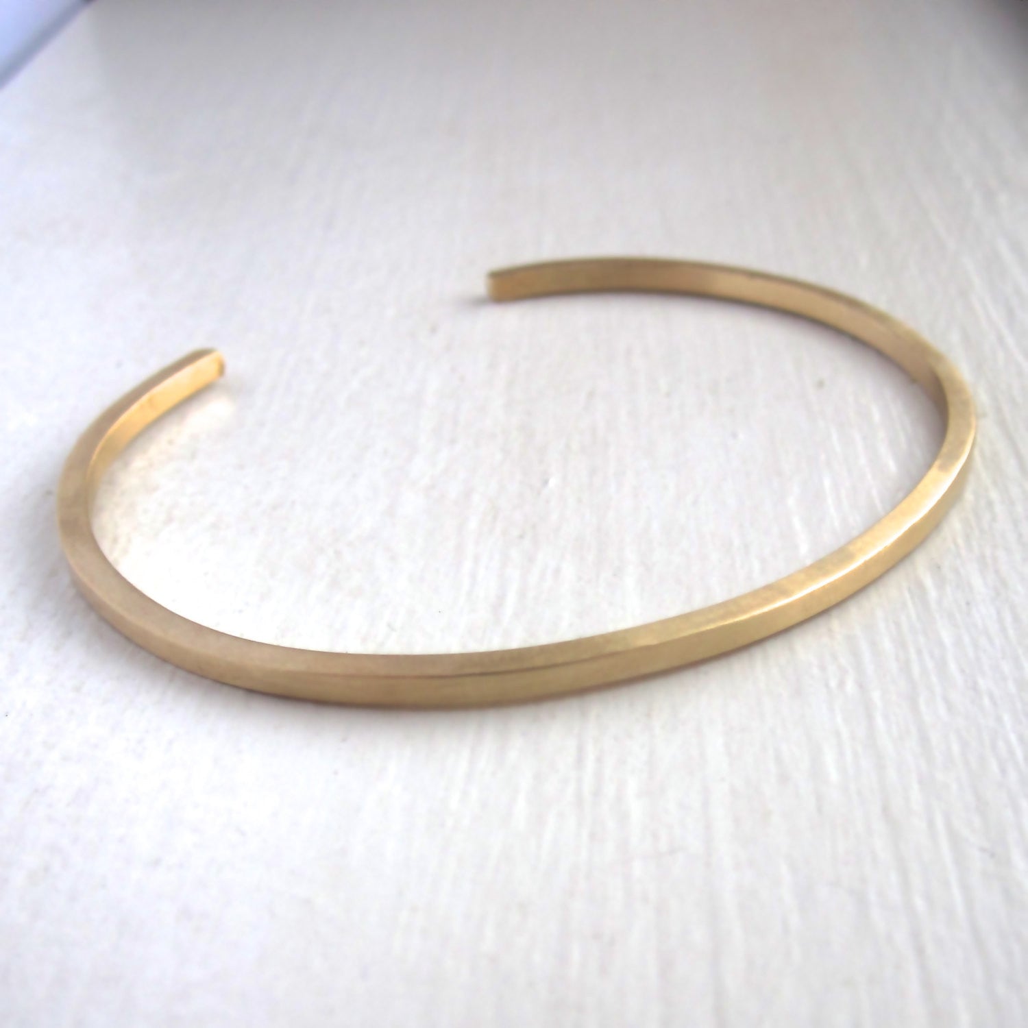 Sophisticated and Tasteful Hand-Made, Square With Rounded Edges, Open Thin Cuff Bracelet -  0129 - Virginia Wynne Designs