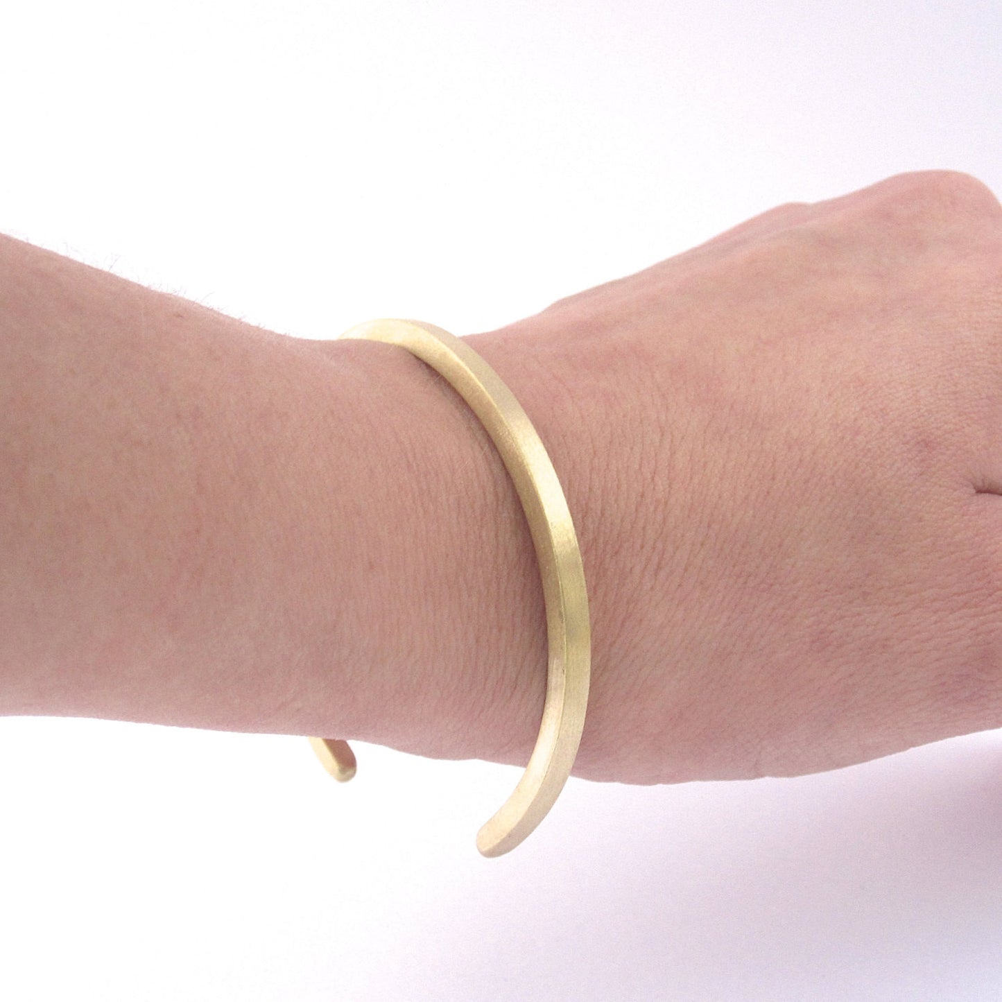 Contemporary Stylish Hand-Made Thick Square Bangle Cuff Bracelet - 0174 - Virginia Wynne Designs