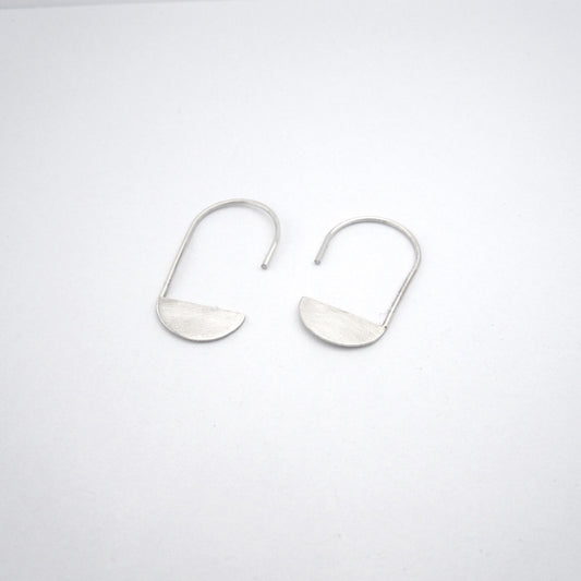 A Contemporary, Hand-Made Take on the Classic Design,  Crescent Moon Dangle Earrings - 0136 - Virginia Wynne Designs