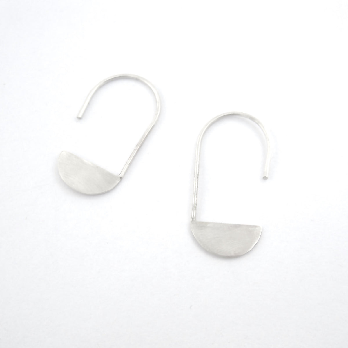 A Contemporary, Hand-Made Take on the Classic Design,  Crescent Moon Dangle Earrings - 0136 - Virginia Wynne Designs