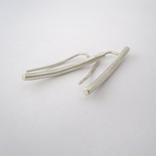 Minimalist and Stylish Hand-Made Round Ear Climber Earrings - 0134 - Virginia Wynne Designs