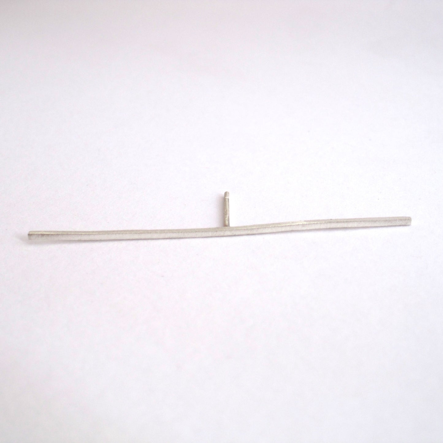 Unique Distinctive Design 2 Inch Staple Stud Earrings in Square or Round - 0168 - Virginia Wynne Designs