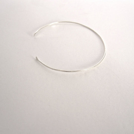 Distinctively Designed Hand-Made Thin Hammered Open Stacking Cuff Bracelet With Tapered Ends - 0178 - Virginia Wynne Designs