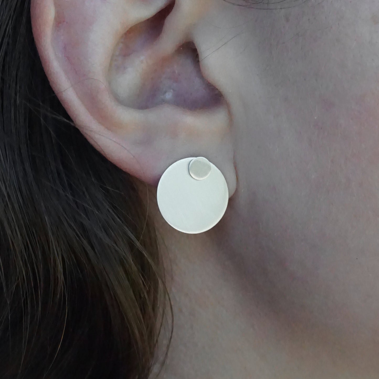 Chic Modern Hand-Made Circle Ear Jacket Stud Earrings - 0094 - Virginia Wynne Designs
