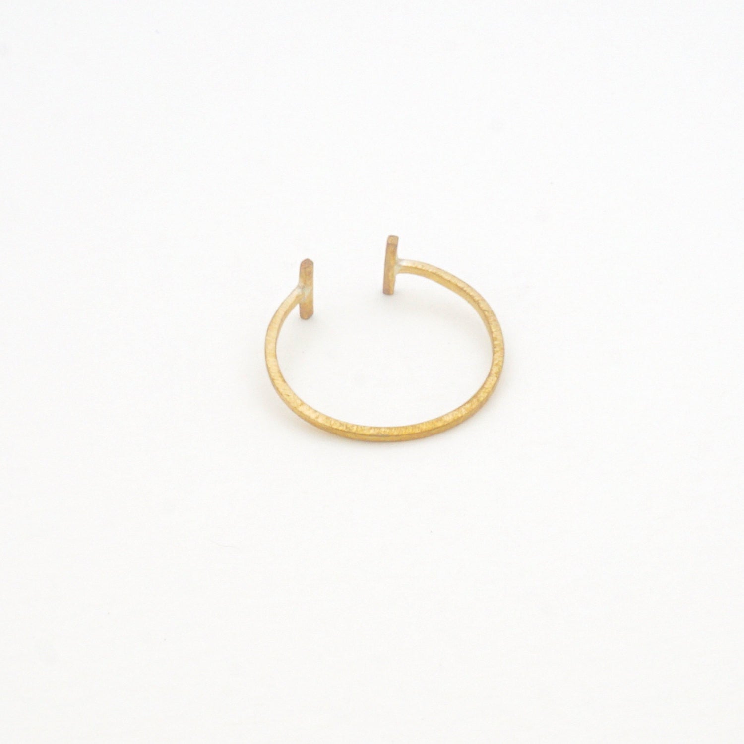 Unique & Minimalist Hand-Made Open Parallel Bar Ring - 0155 - Virginia Wynne Designs
