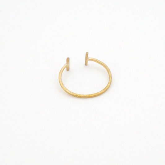 Unique & Minimalist Hand-Made Open Parallel Bar Ring - 0155 - Virginia Wynne Designs