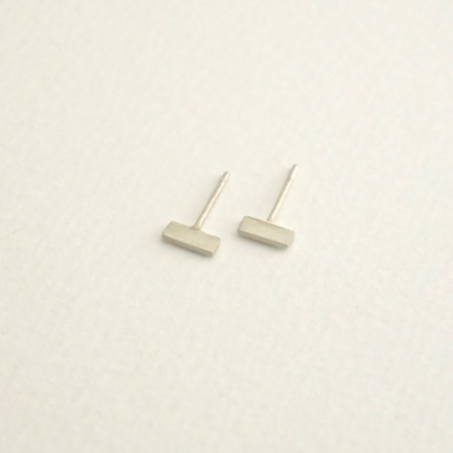 True Stand-outs - Hand-Made Flat Rectangular Bar Stud Earrings - 0184 - Virginia Wynne Designs