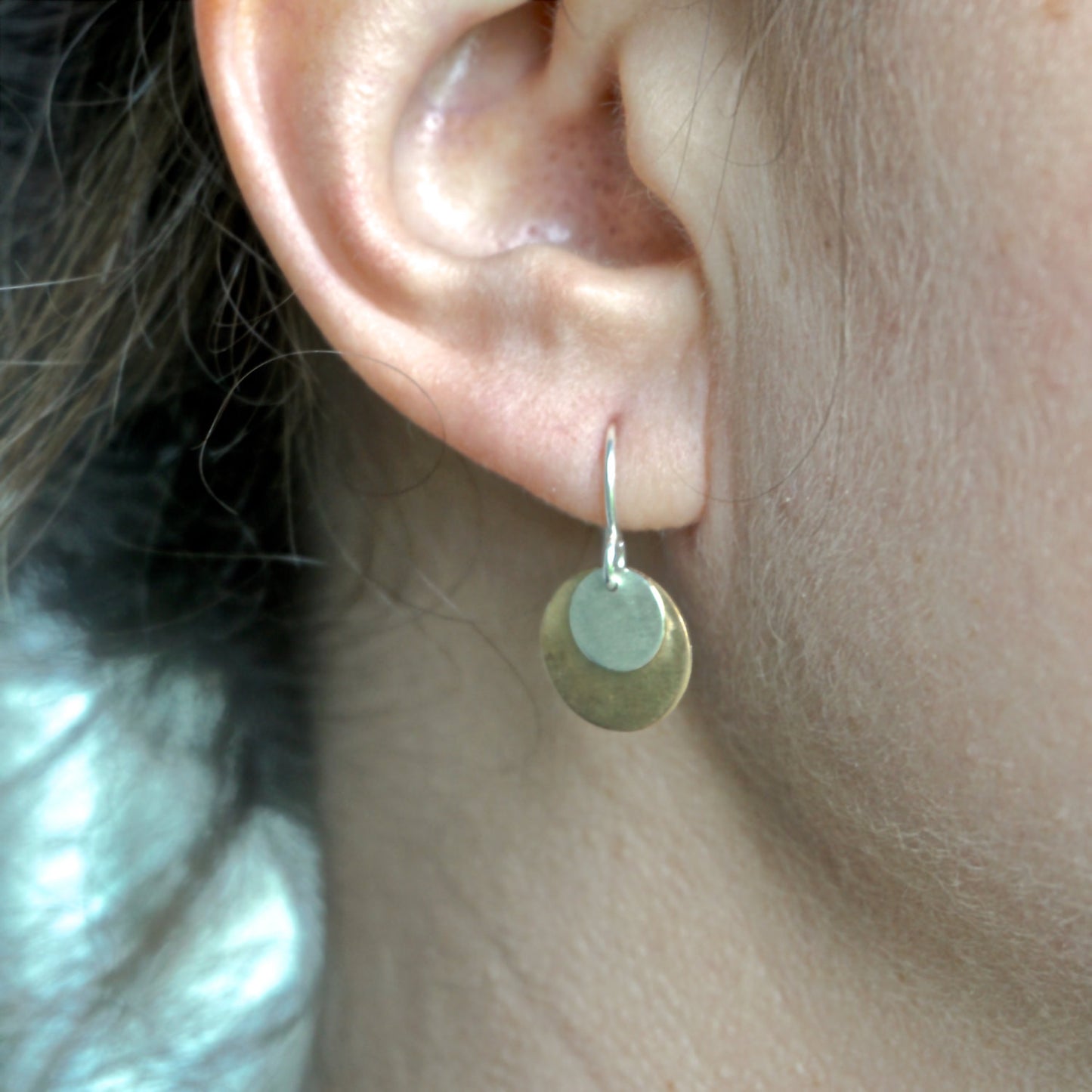 Boho Chic and Stylish - Hand-Made Circle Dangle Drop Earrings - 0061 - Virginia Wynne Designs