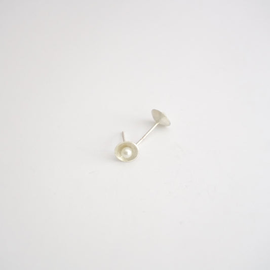 Sophisticated and Smart Hand-Crafted Freshwater Pearl Set in a Domed Concave Backing - 0085 - Virginia Wynne Designs