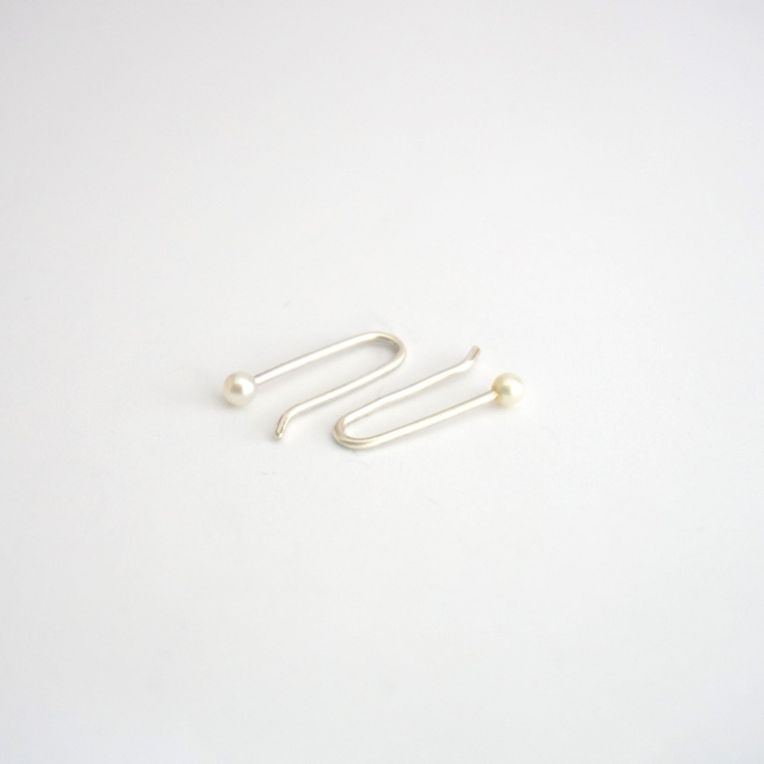 Elegant Hand-Made Pearl Ear Climber Earrings - 0150 - Virginia Wynne Designs