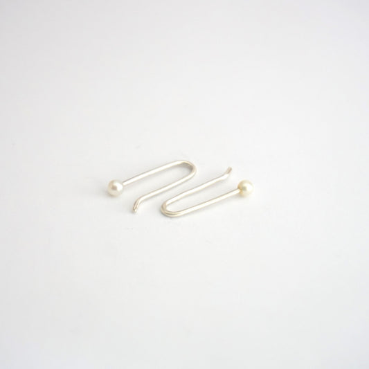 Elegant Hand-Made Pearl Ear Climber Earrings - 0150 - Virginia Wynne Designs