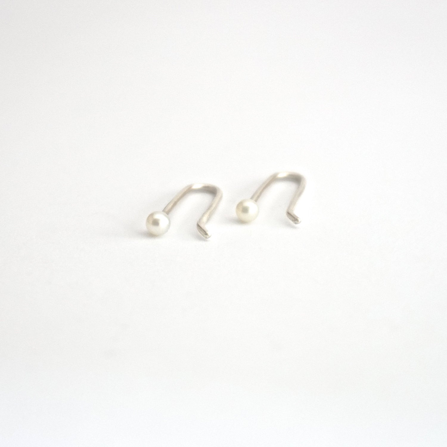 Elegant Hand-Made Pearl Ear Climber Earrings - 0150 - Virginia Wynne Designs