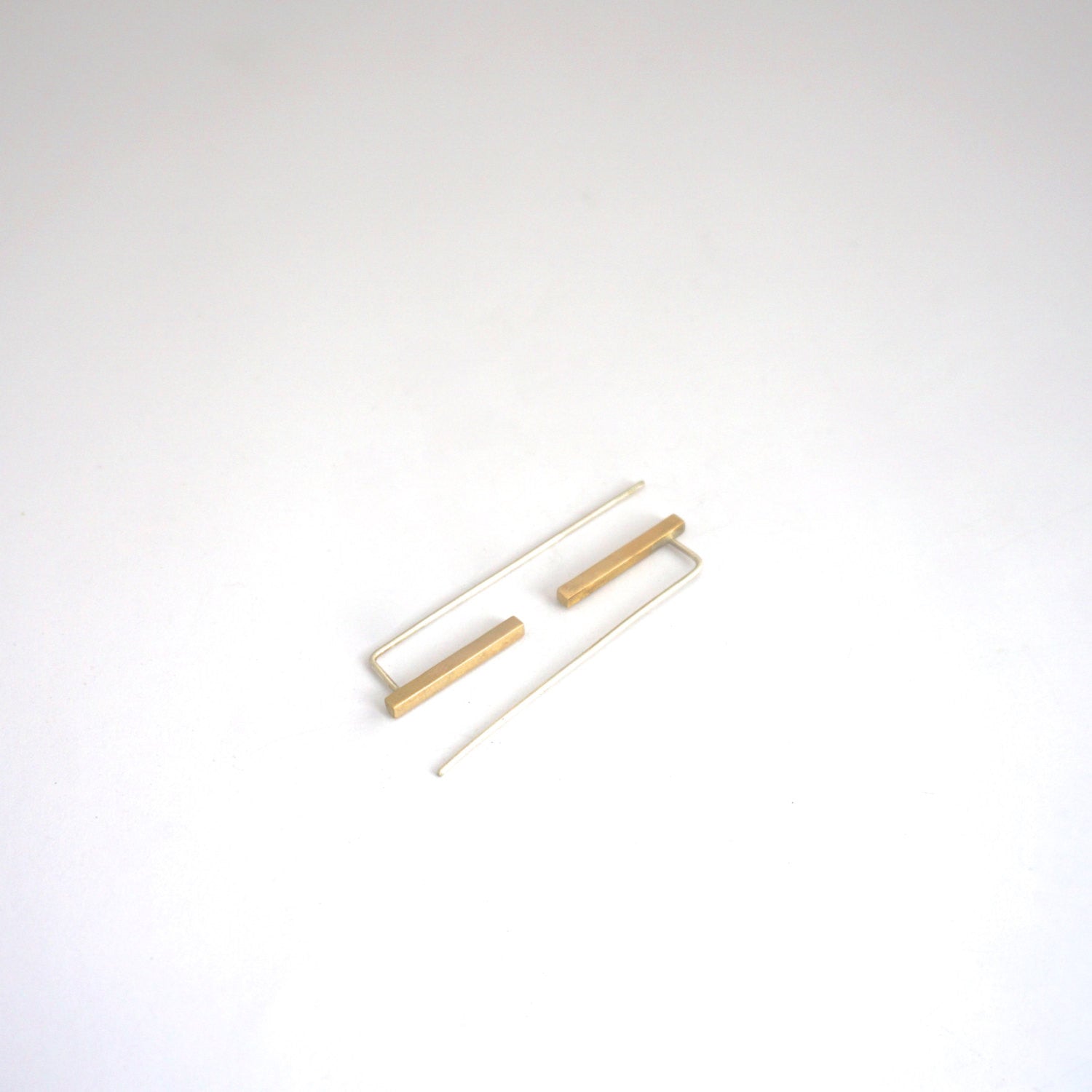 Contemporary Designed Hand-Crafted Bar Dangle Earring Threaders - 0146 - Virginia Wynne Designs